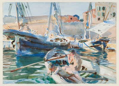 Sıva Boşaltma, c.1905 (kağıt üzerine wc) by John Singer Sargent