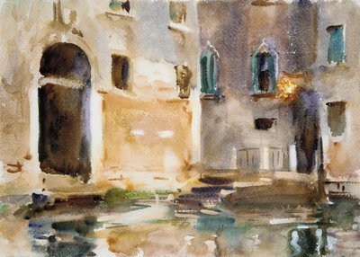 Venedik, c.1903 (wc, guaş ve beyaz dokuma kağıt üzerine grafit) by John Singer Sargent