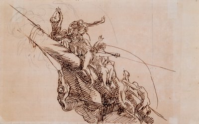 Enkaza Yapışan Figürler, c.1785-86 (bej kağıda kahverengi mürekkep) by John Singleton Copley
