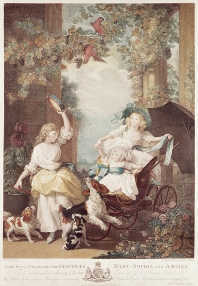 Prensesler Mary (1776-1857), Sophia (1777-1848) ve Amelia (1783-1810), George III