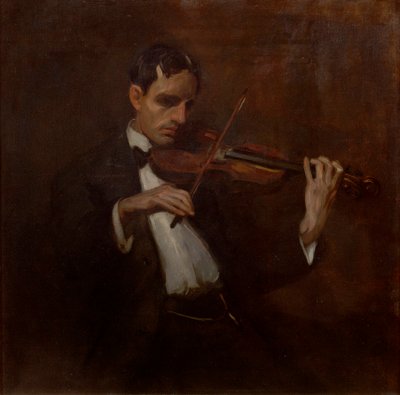 Kemancı - Will Bradner (tuval üzerine yağlıboya) by John French Sloan