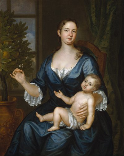 Bayan Francis Brinley ve Oğlu Francis, 1729. by John Smibert