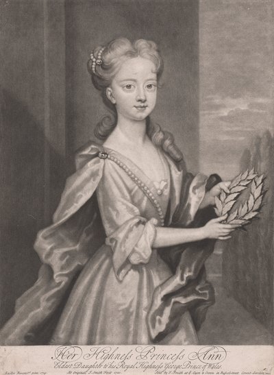 Ekselansları Prenses Ann, Majesteleri Galler Prensi George'un En Büyük Kızı, 1720 by John Smith