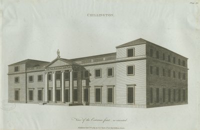 Chillington Salonu: gravür, 1789 by John Soane