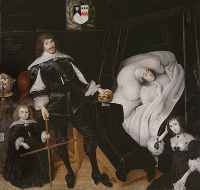 Sir Thomas Aston (1600-45) Karısının Ölüm döşeğinde by John Souch