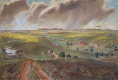 Bahar Yağmuru (Batı Kansas Manzarası) by John Steuart Curry
