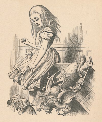 Alice ve hayvanlar. Kaos ve mahkeme, 1889 by John Tenniel