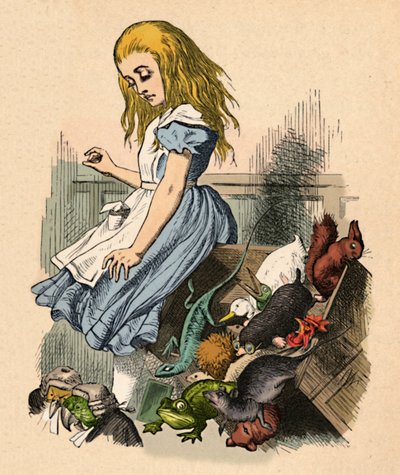 Alice ve hayvanlar. Kaos ve mahkeme, 1889 by John Tenniel