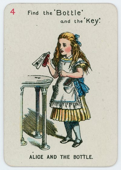 Alice ve Şişe by John Tenniel