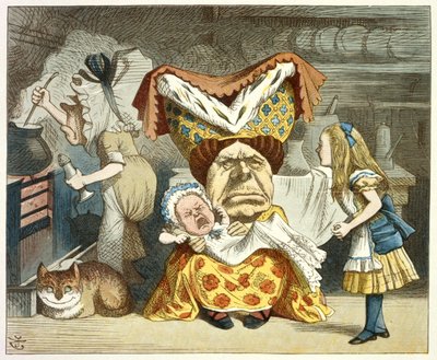 Alice ve Düşes by John Tenniel