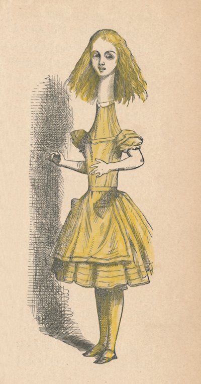 Alice, uzun boyunlu, 1889 by John Tenniel