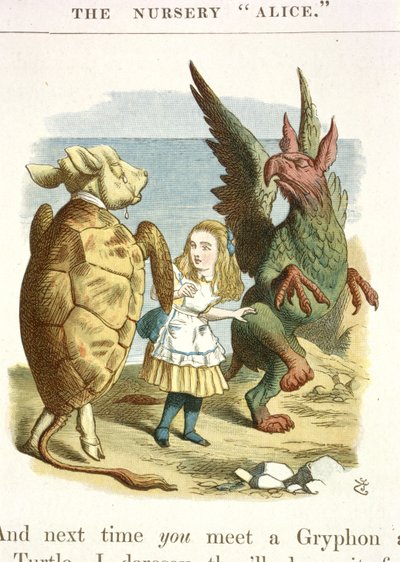 Sahte Kaplumbağa ve Grifon by John Tenniel