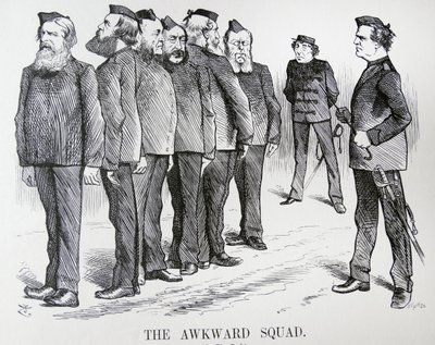 MUHTEŞEM TAKIM. John Tenniel çizgi filmi. Disraeli