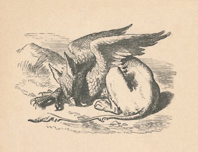 Grifon güneşte uyuyor, 1889 by John Tenniel