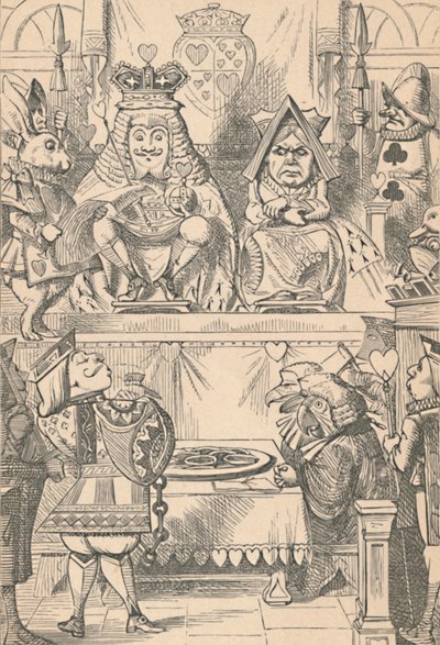 Kral ve Kupa Kraliçesi Mahkemede, 1889 by John Tenniel