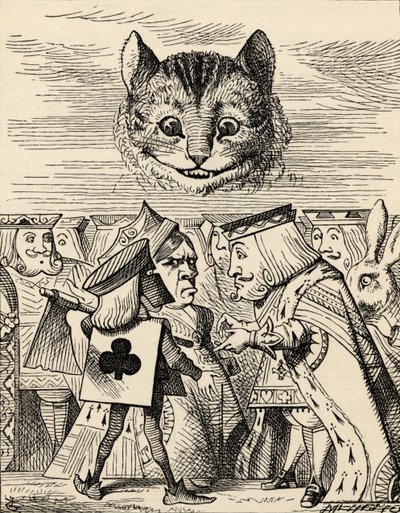 Kalplerin Kralı, Cellatla tartışıyor, Lewis Carroll
