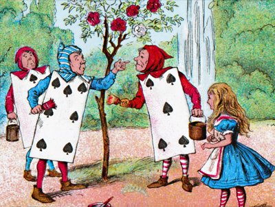 Gül Çalılarını boyayan oyun kartları, c1910 by John Tenniel