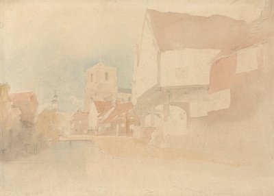 Waltham Abbey'den Bir Görünüm, Herts, Essex by John Thirtle