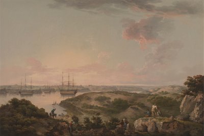 Port Mahon, Minorka, İngiliz Savaş Adamları ile Çapa'da by John Thomas Serres