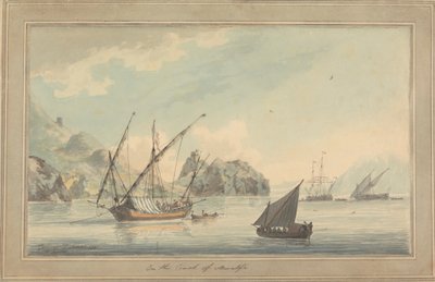 Amalfi'de Sahil açıklarında nakliye by John Thomas Serres