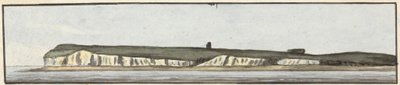 The North Foreland (bir binek üzerindeki üç çizimden biri) by John Thomas Serres