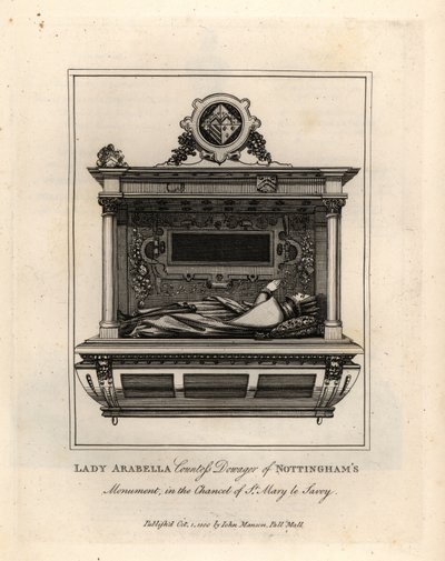 Mezar heykeli veya Leydi Arabella, Nottingham Kontesi Dowager, St Mary le Savoy