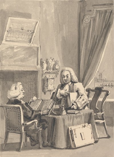 Hogarth, Patron Piskoposu Hoadley'den MS'sine Gözden Geçirmesini İstiyor. "Güzelliğin Analizi" by John Thomas Smith
