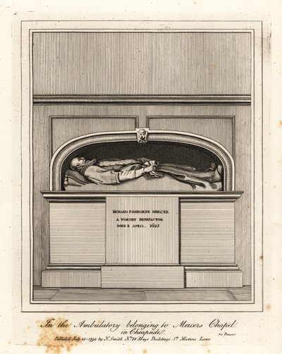 Richard Fishbourne Mercer Anıtı, Cheapside, Mercers Şapeli