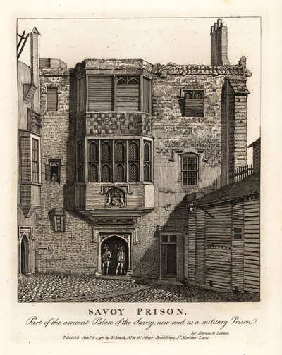 18. yüzyılda askeri hapishane olarak kullanılan eski Savoy Sarayı