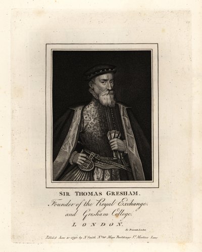 Sir Thomas Gresham, İngiliz tüccar ve finansör, Royal Exchange ve Gresham College