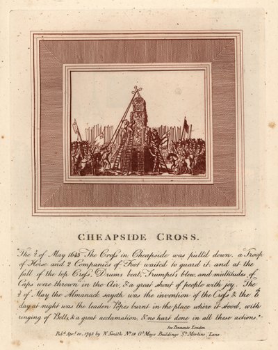 Cheapside Cross'un yıkımı, 2 Mayıs by John Thomas Smith