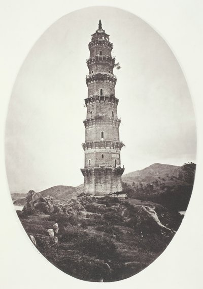 Chao-Chowfu yakınlarındaki bir Pagoda, c. 1868. by John Thomson