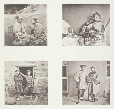 Amoy Kadınlar, Çinli Bir Hanımın Küçük Ayağı, Amoy Erkekler, Erkek ve Kadın Kostümü, Amoy, c.1868. by John Thomson