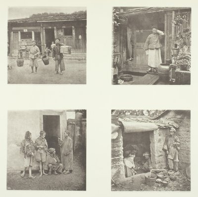 Foochow Coolies, Bir Foochow Dedektifi, Hırsızların Şefi, Turda Yaşayan Dilenciler, c. 1868. by John Thomson