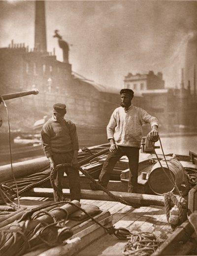 'Londra'da Sokak Yaşamı'ndan 'Sessiz Otoyol'daki İşçiler, 1877-78 (woodburytype) by John Thomson