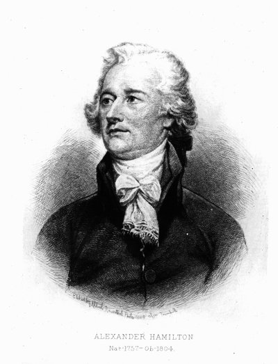 Alexander Hamilton, Albert Rosenthal tarafından kazınmış, 1888 by John Trumbull
