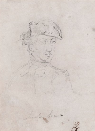 Tümgeneral Charles Lee, önerilen çalışma by John Trumbull