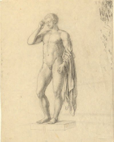 Sol (?) tarafı gösteren Çıplak Erkek Figürü (klasik) by John Trumbull