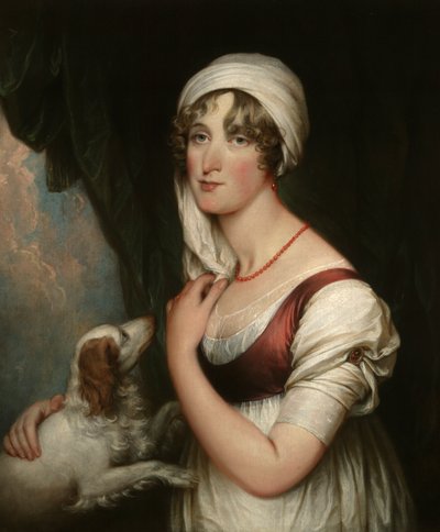 Bir Spaniel ile Sarah Trumbull by John Trumbull