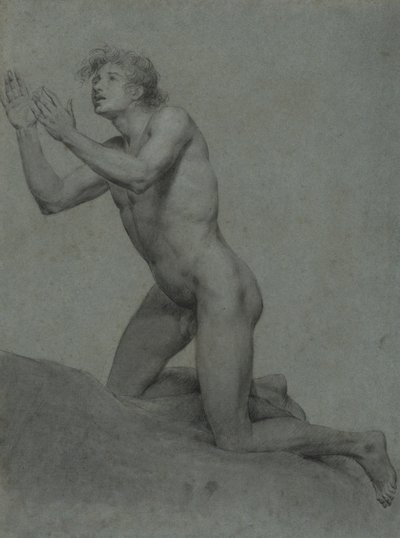 Bir erkek çıplak yaşam çalışmasının taslağı by John Trumbull