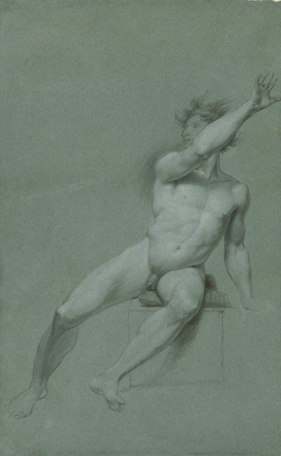 Bir erkek çıplak yaşam çalışmasının taslağı by John Trumbull