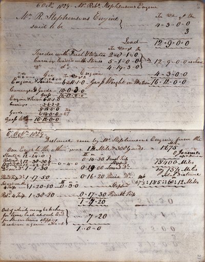 Rastricks defterinden Roketin Detayları, Rainhill Denemeleri, 1829 by John Urpeth Rastrick