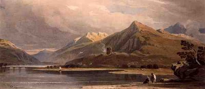 Dolbadarn Kalesi, Kuzey Galler (kağıt üzerine sulu boya) by John Varley