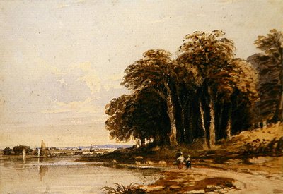 Nehir Manzarası (suluboya) by John Varley