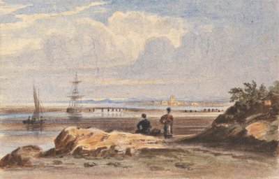 İki Figürlü Deniz Kıyısı ve Uzak Bir Kasaba by John Varley