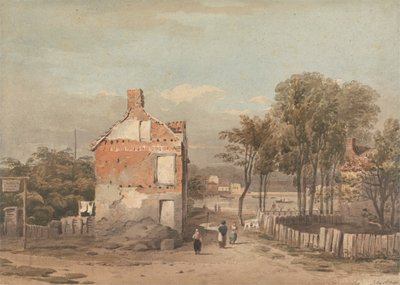 Hapishanenin Yakınındaki Thames, Millbank, Londra by John Varley