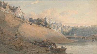 Köprünün Altından Monmouthshire'daki Chepstow Kalesi'nin görünümü by John Varley