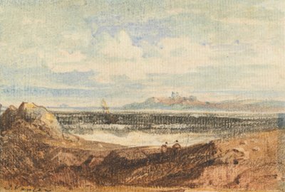 Engebeli Sahil Şeridinin Görünümü, Bamburgh, Northumberland by John Varley