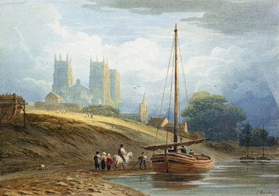 York Minster, Gemi İnşacılarının yanından (kağıt üzerinde wc) by John Varley