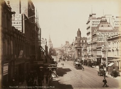Collins Caddesi, Melbourne, 1880 dolayları by John W. Lindt